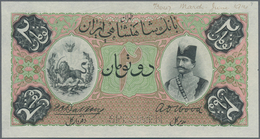 Iran: Imperial Bank Of Persia 200 Tomans 1890-1923 Specimen With Serial Numbers P/B 000000 And P/B 0 - Iran