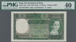 Iraq / Irak: Government Of Iraq ¼ Dinar 1931 (ND 1942), P.16a, Great Condition With Bright Colors An - Irak