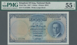 Iraq / Irak: National Bank Of Iraq 1 Dinar 1947, P.39a, Almost Perfect Condition With Crisp Paper An - Iraq