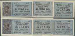 Italy / Italien: Set Of 6 Notes 1 Lira D.1914 P. 36 In Nice Condition, Crisp Original Paper And Brig - Other & Unclassified