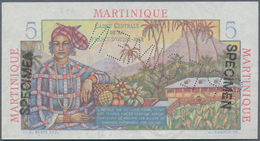 Martinique:  Caisse Centrale De La France D'Outre-Mer 5 Francs ND(1947-49) SPECIMEN, P.27s With Zero - Andere & Zonder Classificatie