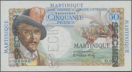 Martinique:  Caisse Centrale De La France D'Outre-Mer 50 Francs ND(1947-49) SPECIMEN, P.30s With Zer - Autres & Non Classés