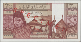 Mauritania / Mauretanien:  Banque Centrale De Mauritanie 200 Ouguiya 1973 SPECIMEN, P.2s In Perfect - Mauritanië