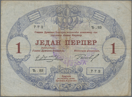 Montenegro: Military Government District Command Set With 7 Banknotes Of The 1914 (1916) Handstamped - Sonstige – Europa