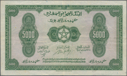 Morocco / Marokko: Banque D'État Du Maroc 5000 Francs 1943, P.32, Still Nice With Strong Paper, Some - Marocco