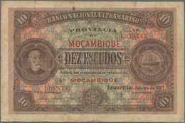 Mozambique: Banco Nacional Ultramarino - Provincia De Mocambique 10 Escudos 1921 Without Text "DECRE - Mozambico