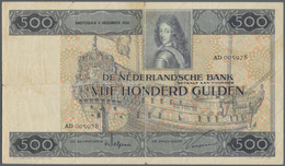 Netherlands / Niederlande: 500 Gulden 1930, P.52, Very Popular Note In Still Nice Condition With Sma - Other & Unclassified