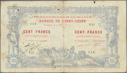 New Caledonia / Neu Kaledonien: 100 Francs 1914 Noumea Banque De L'Indochine P. 17, With Block Lette - Nouméa (New Caledonia 1873-1985)