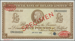 Northern Ireland / Nordirland: Provincial Bank Of Ireland 5 Pounds 1963 TDLR Specimen, P.244s In UNC - Sonstige & Ohne Zuordnung