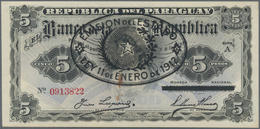 Paraguay: Pair With 5 Pesos Republica Del Paraguay L.1912 P.127 (UNC) And 500 Guaranies Banco Centra - Paraguay