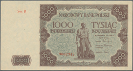 Poland / Polen: 1000 Zlotych 1947, P.133, Excellent Condition With Only Stronger Fold At Center, Oth - Polonia