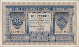 Russia / Russland: 1 Ruble 1898, P.1a With Signatures PLESKE/YA.METZ. Condition: XF - Rusia