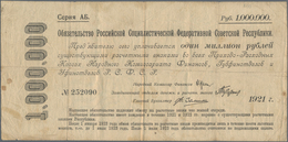 Russia / Russland: Treasury Short Term Certificate For The R.S.F.S.R For 1 Million Rubles 1921, P.12 - Russia