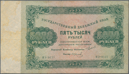 Russia / Russland: 5000 Rubles 1923, P.171, Small Border Tears And Larger Stains At Left. Condition: - Russia