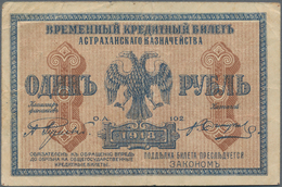 Russia / Russland: South Russia – ASTRAKHAN Region 1 Ruble 1918, P.S441 In F+/VF Condition. - Rusia