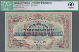 Russia / Russland: Central Asia - Turkestan District 5000 Rubles 1920, P.S1174 In Almost Perfect Con - Rusia