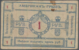 Russia / Russland: Vladivostok 1 Ruble ND, P.NL (R. 10960), Several Folds And Creases, Stained Paper - Rusland