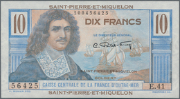 Saint Pierre & Miquelon: Caisse Centrale De La France D'Outre-Mer Pair With 10 And 20 Francs ND(1950 - Other & Unclassified