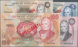 Scotland / Schottland: Bank Of Scotland Set With 4 Specimens Series 1993 And 1994 With 5 Pounds 1994 - Autres & Non Classés