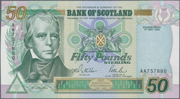Scotland / Schottland: Bank Of Scotland 50 Pounds 1995, P.122a In Perfect UNC Condition. - Otros & Sin Clasificación