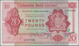 Scotland / Schottland: Clydesdale Bank Limited 20 Pounds 1964, P.200, Great Original Shape With A Fe - Andere & Zonder Classificatie