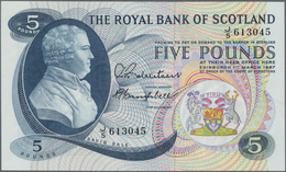 Scotland / Schottland: The Royal Bank Of Scotland 5 Pounds 1967, P.328a, Almost Perfect With A Very - Autres & Non Classés