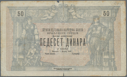Serbia / Serbien: Chartered National Bank Of The Kingdom Of Serbia 50 Dinara 1886 Without Signatures - Servië
