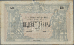 Serbia / Serbien: Chartered National Bank Of The Kingdom Of Serbia 50 Dinara 1886 Without Signatures - Serbien