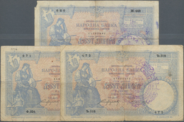 Serbia / Serbien: Austrian Military Government In Serbia, Set With 3 Banknotes With 10 Dinara 1893 W - Servië