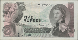 Seychelles / Seychellen: Government Of Seychelles 5 Rupees 1968, P.14, Very Popular Banknote In Nice - Seychellen