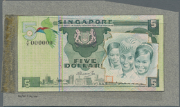 Singapore / Singapur: Front And Back Side Design Proof, Or Essay For A 5-Dollars-banknote Glued On C - Singapour