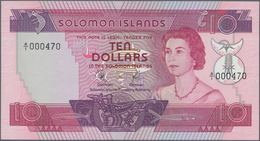 Solomon Islands: Solomon Islands Monetary Authority 10 Dollars ND(1977), P.7a With Low Serial Number - Salomonseilanden