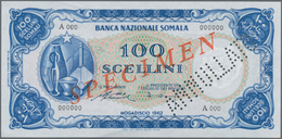 Somalia: Banca Nazionale Somala 100 Scellini 1962 SPECIMEN, P.4s In Perfect UNC Condition. - Somalia