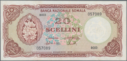 Somalia: Banca Nazionale Somala 20 Scellini 1968, P.11, Still Nice Condition With A Few Minor Spots - Somalie