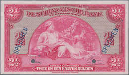 Suriname: De Surinaamsche Bank 2 ½ Gulden 1942 SPECIMEN, P.87bs With Serial Number 00000, Punch Hole - Surinam