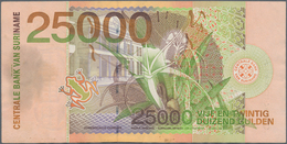 Suriname: Central Bank Van Suriname 25.000 Gulden 2000, P.154, Very Popular Banknote In Great Condit - Suriname