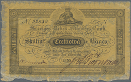 Sweden / Schweden: Sveriges Rikes Ständers Bank 32 Skillingar Banco 1855 With Printed Serial Numbers - Schweden