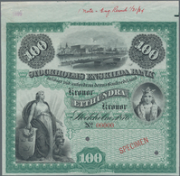 Sweden / Schweden: Stockholms Enskilda Bank 100 Kronor 1876 SPECIMEN, P.S513s, Red Serial Number 000 - Schweden