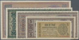 Ukraina / Ukraine: German Occupation WW II, Zentralnotenbank Ukraine 1942 Set With 5 Banknotes 1, 5, - Ukraine