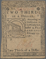 United States Of America: Continental Congress, Philadelphia PA, 2/3 Dollar 1776, P.S122, Fantastic - Otros & Sin Clasificación