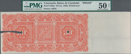 Venezuela: Banco De Carabobo Reverse Proof Of The 30 Bolivares ND(1880), P.S102p With Border Piece A - Venezuela