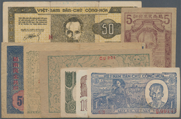 Vietnam: Nice Lot With 8 Banknotes 5 And 50 Dong ND(1947), 1 And 5 Dong ND(1948), 50 Dong ND(1950), - Viêt-Nam