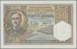 Yugoslavia / Jugoslavien: Kingdom Of Yugoslavia Set With 5 Banknotes Comprising 100 Dinara 1929 With - Yugoslavia