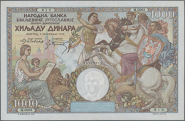 Yugoslavia / Jugoslavien: Kingdom Of Yugoslavia 1000 Dinara 1935, P.33, Highly Rare And Almost Perfe - Jugoslawien