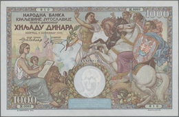 Yugoslavia / Jugoslavien: Kingdom Of Yugoslavia 1000 Dinara 1935, P.33, Highly Rare And Almost Perfe - Jugoslavia