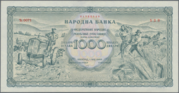 Yugoslavia / Jugoslavien: 1000 Dinara 1949 Unissued Series, P.67M In Perfect UNC Condition. Highly R - Jugoslawien