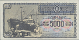 Yugoslavia / Jugoslavien: 5000 Dinara 1950 Unissued Series, P.67N, Seldom Offered And Very Popular B - Jugoslavia