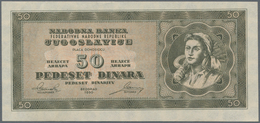 Yugoslavia / Jugoslavien: 50 Dinara 1950 Unissued Series, P.67U, Tiny Bend At Upper Left, Otherwise - Jugoslawien