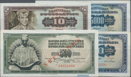 Yugoslavia / Jugoslavien: Huge Lot With 41 Banknotes With 100, 500, 1000 And 5000 Dinara 1963, 2x 5, - Jugoslawien