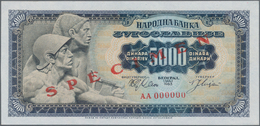 Yugoslavia / Jugoslavien: Complete Specimen Set Of The 1963 Series With 100, 500, 1000 And 5000 Dina - Yugoslavia